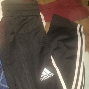 Black adidas striped pants